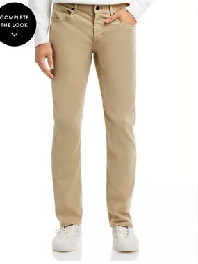 New Men's 7 For All Mankind Luxe Performance Slimmy Slim Fit Chino Pants Khaki